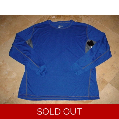 Nike Pro Comp Base Layer Stay Warm Long Sleeve Shirt Royal Gray 3XL